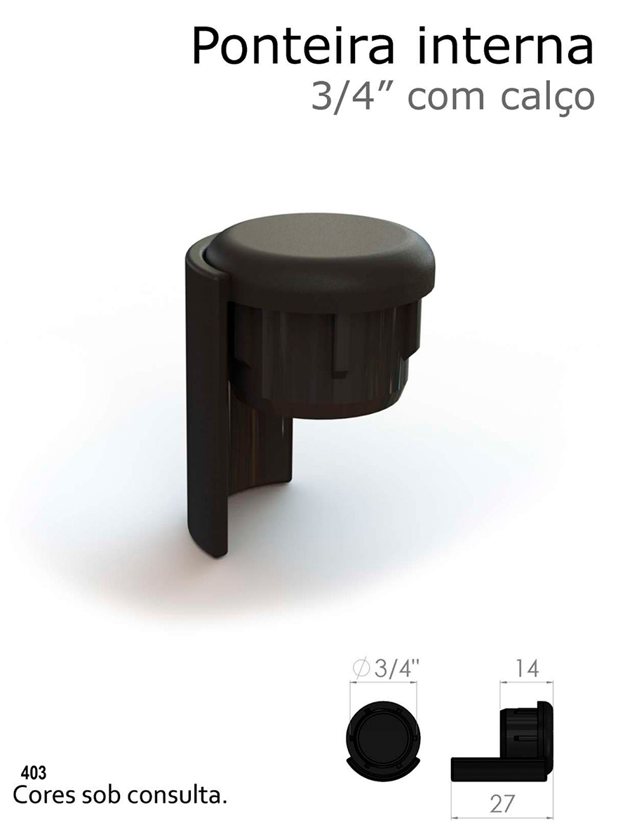 Ponteira interna 3/4 com calco