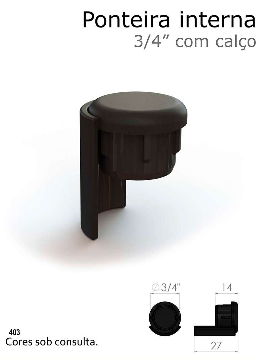 Ponteira interna 3/4" calço