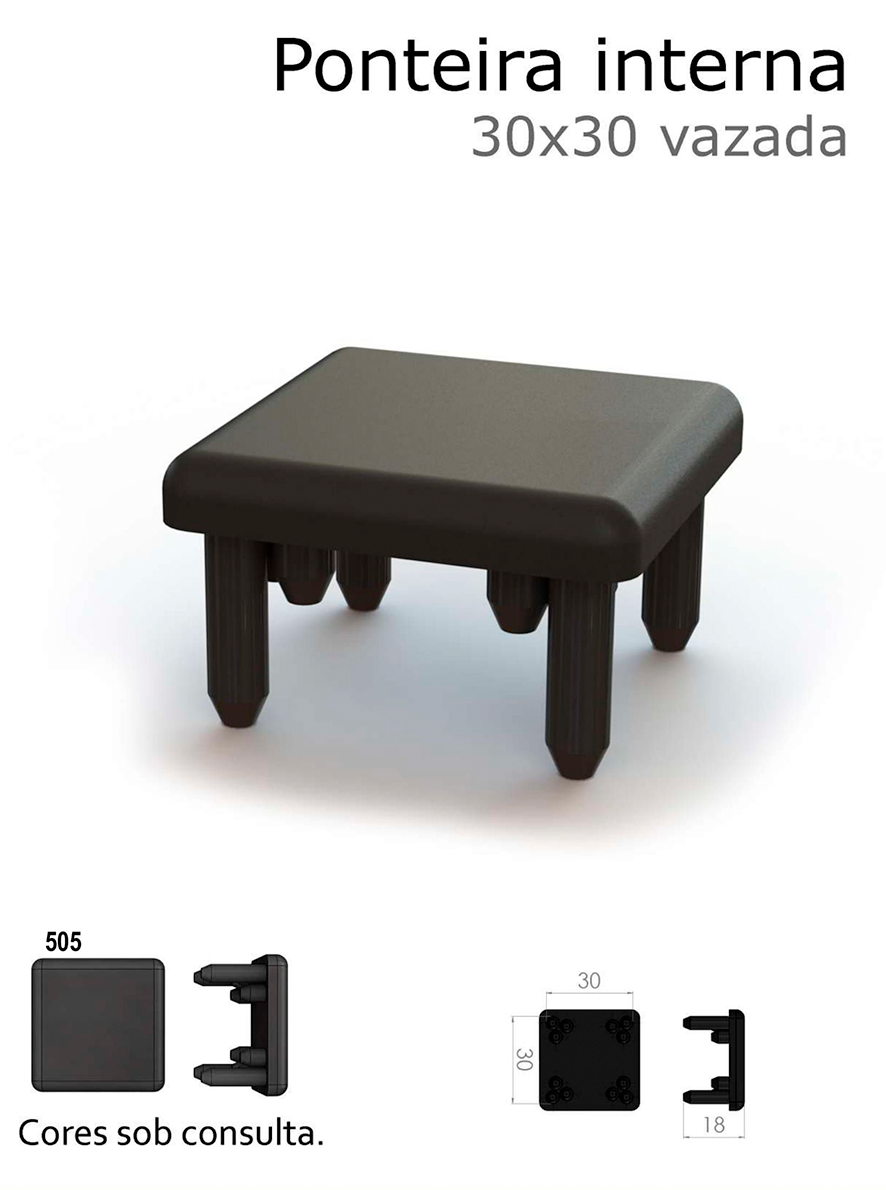 Ponteira interna 30x30 vazada