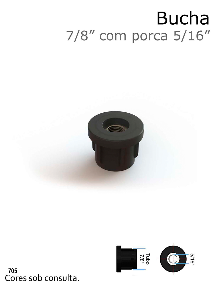 Bucha 7/8" com Porca 5/16"