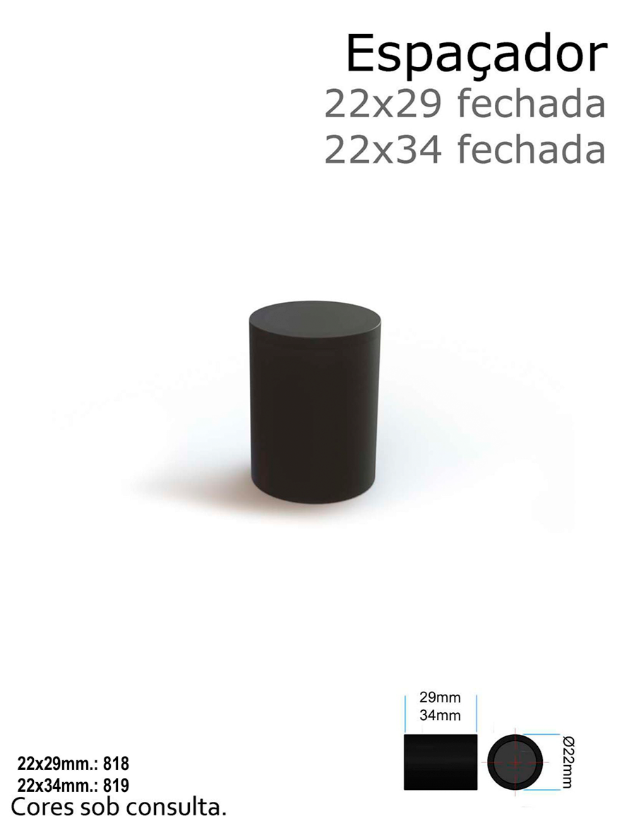 Espaçador 22x29mm ou 34mm