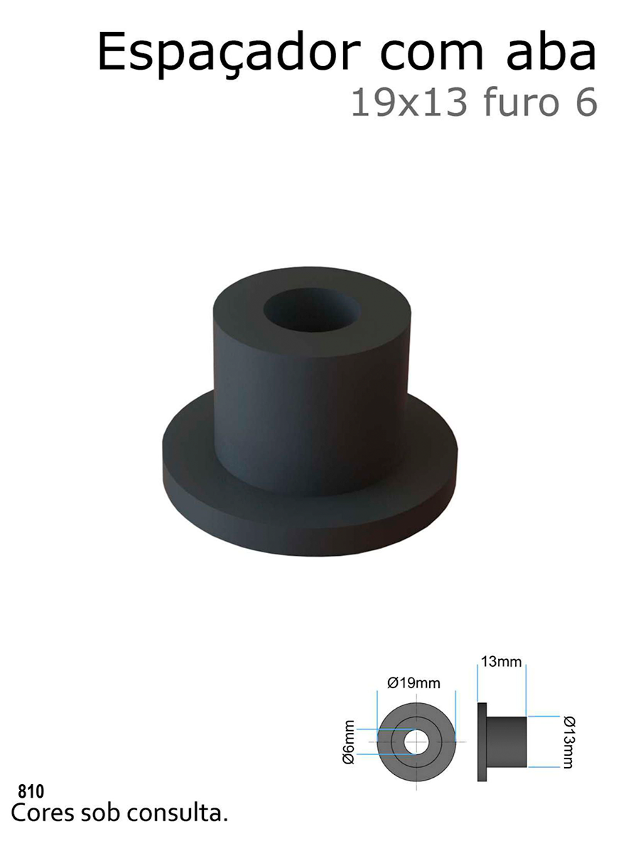Espaçador 19x13 com aba