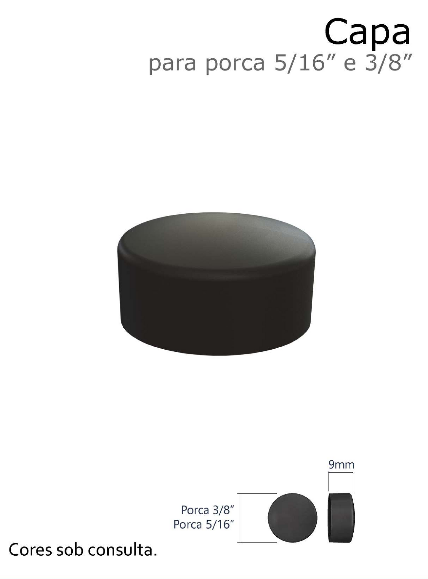 Capa para Parafuso 5/16" ou 3/8"