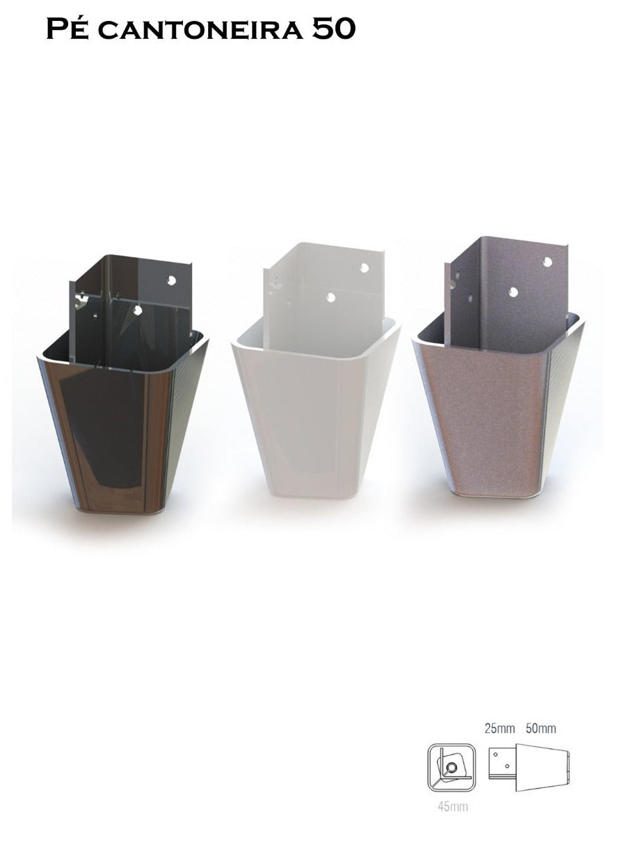 Pé Cantoneira 50mm