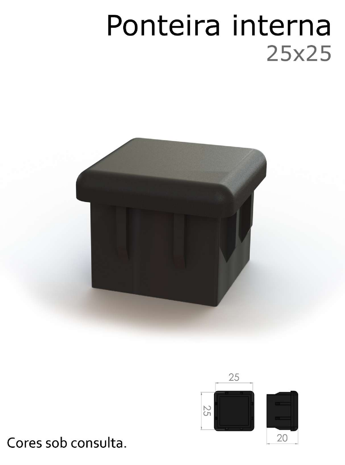 Ponteira interna 25x25mm