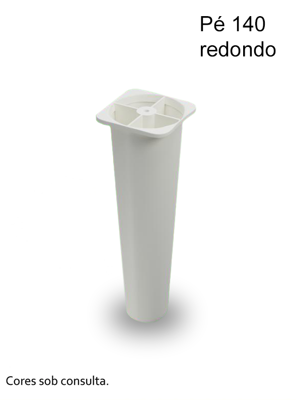 Pé 140mm redondo