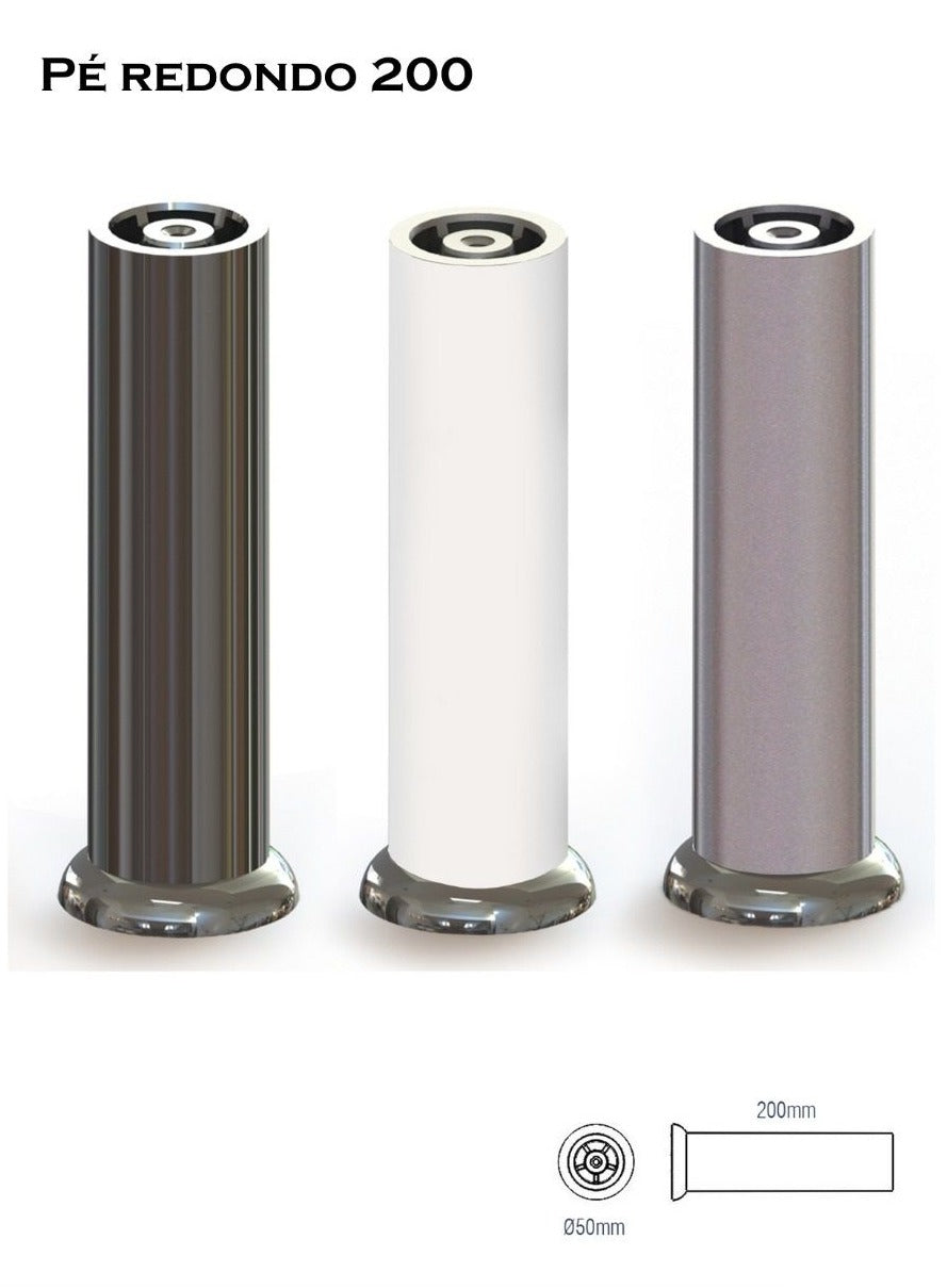 Pé redondo 200mm